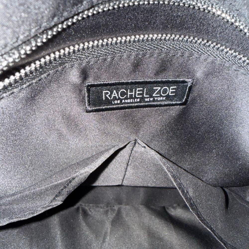 Rachel Zoe Quilted Shoulder Bag with Trolly Sleeve Crossbody Strap Black NWT - Picture 10 of 12